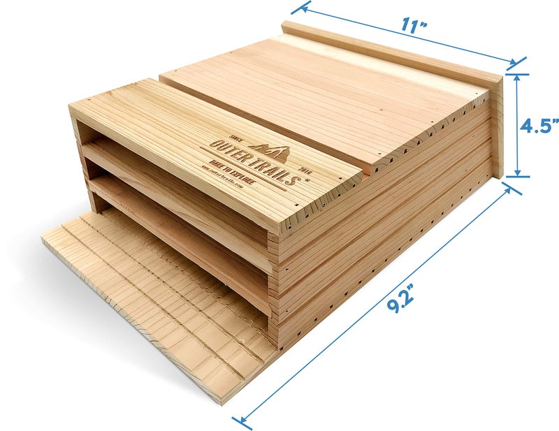 Outer Trails Bat House Outdoor Bat Habitat, Natural Cedar Wood, 3 Chamber - Image 4